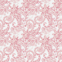Seamless Pattern With Paisley Ornament. Ornate Floral Decor. Vector Illustration
