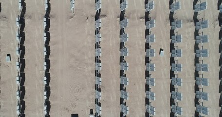 Wall Mural - aerial view of a photovoltaic power station.  Golmud, Haixi Mongol and Tibetan Autonomous Prefecture, Qinghai, China