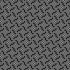 Poster - Seamless Ring Background Texture. Abstract Monochrome Pattern