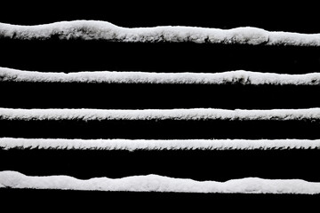 Poster - set of snow isolated on a black background