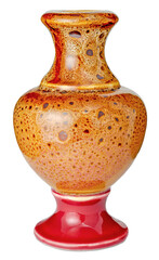 one brown puffy ceramic vase