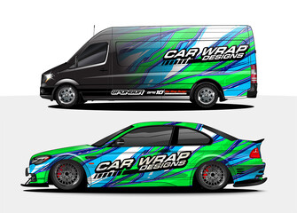 rally car livery design vector. abstract race style background for vehicle vinyl sticker wrap
