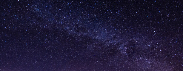 amazing panorama blue night sky milky way and star on dark background.