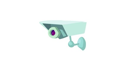 Poster - Security camera icon animation best object on white background