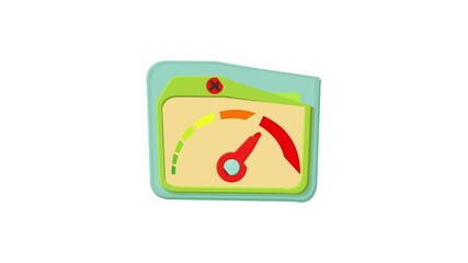 Poster - Indicator icon animation best object on white background
