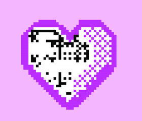 Aufkleber - The heart shape symbol. Metaphorical or symbolic ideograph of love and affection.