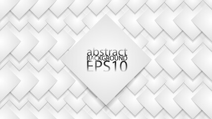 Poster - EPS10 monochrome abstract vector background. Graphic effect based on squares in relief with their shadows. An easy to use element. Perfect for any use you want to make of it.