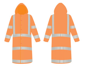 Wall Mural - Orange safety jacket. vector illustration