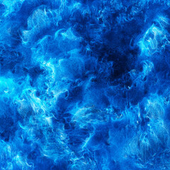 Poster - abstract blue visual texture. particle pattern, underwater effect. 3d render