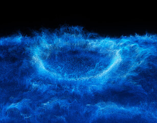 Poster - abstract particle for fluid splash. 3d render