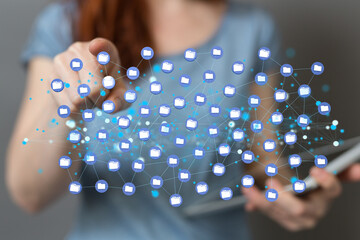 data network 3d digital info