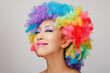 © eastfenceimage - Wearing colored wig Oriental young lady