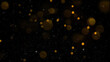 Abstract bokeh lights with black background.