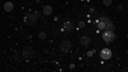 Wall Mural - Abstract bokeh lights with black background.