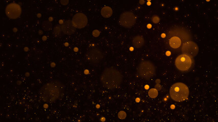 Wall Mural - Abstract bokeh lights with black background.