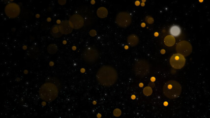 Wall Mural - Abstract bokeh lights with black background.