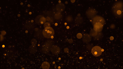 Wall Mural - Abstract bokeh lights with black background.
