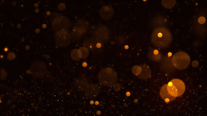 Wall Mural - Abstract bokeh lights with black background.
