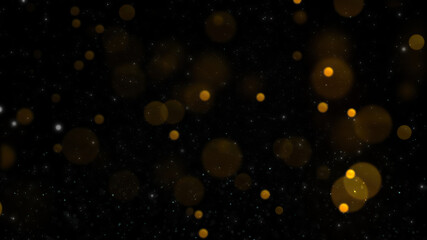 Wall Mural - Abstract bokeh lights with black background.