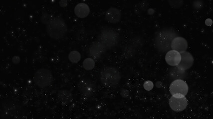 Wall Mural - Abstract bokeh lights with black background.