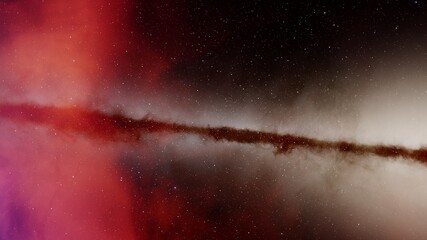 nebula gas cloud in deep outer space, science fiction illustrarion, colorful space background with s