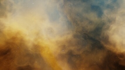 nebula gas cloud in deep outer space, science fiction illustrarion, colorful space background with stars 3d render
