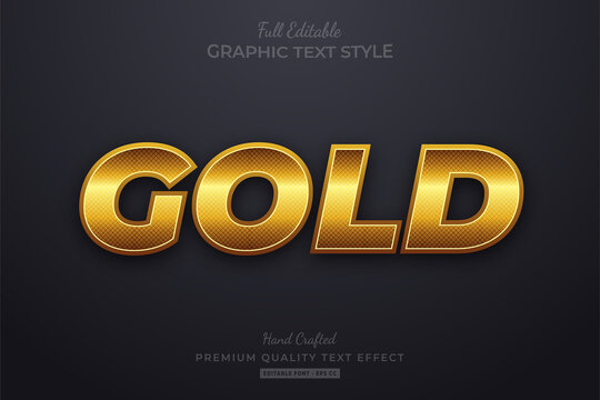 Gold Elegant Editable Text Effect Font Style