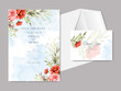 © agnetart - beautiful and elegant floral hand drawn wedding invitation card