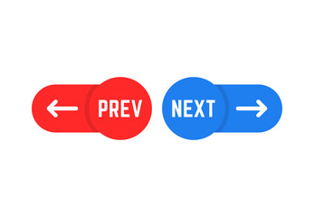 red and blue previous and next icon