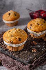 Canvas Print - Homemade chocolate muffins