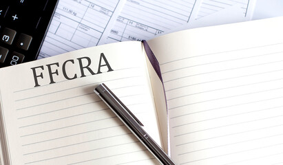 Poster - Notebook with Toolls and Notes about FFCRA