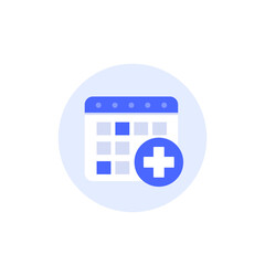 Canvas Print - medical appointment vector flat icon