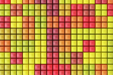 Poster - 3d rendering of Squares background