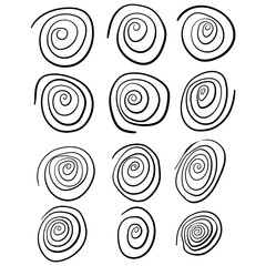 Poster - Spiral Set. Coil Vector Set.