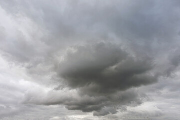Wall Mural - stormy sky with fluffy clouds, abstract background