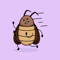 Wall Mural - Cute cockroach animal mascot logo design