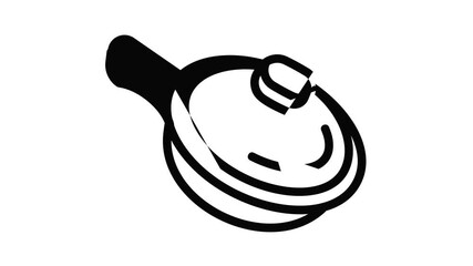 Poster - Sauce pan icon animation best object on white background