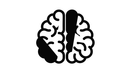 Poster - Genius brain icon animation best object on white background