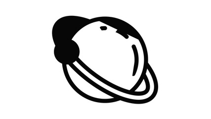 Poster - Uranus planet icon animation best object on white background