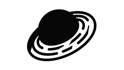 Poster - Saturn planet icon animation best object on white background