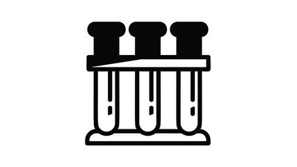 Poster - Test tube icon animation best object on white background