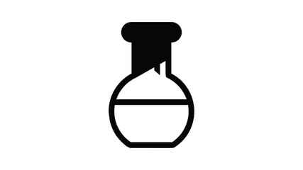Poster - Chemical flask icon animation best object on white background