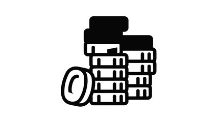 Poster - Coins icon animation best object on white background