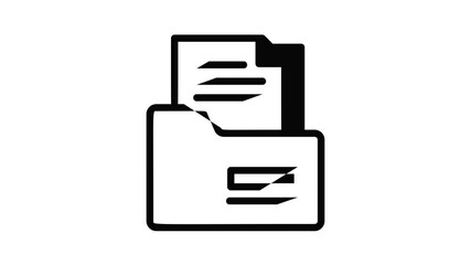 Poster - Tax folder icon animation best object on white background