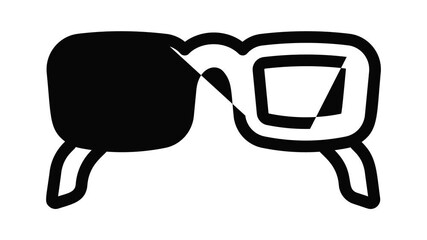 Poster - Eye glasses icon animation best object on white background