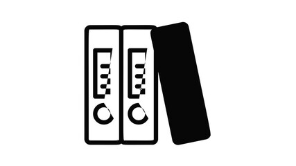 Poster - Office folder icon animation best object on white background