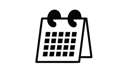 Poster - Office calendar icon animation best object on white background