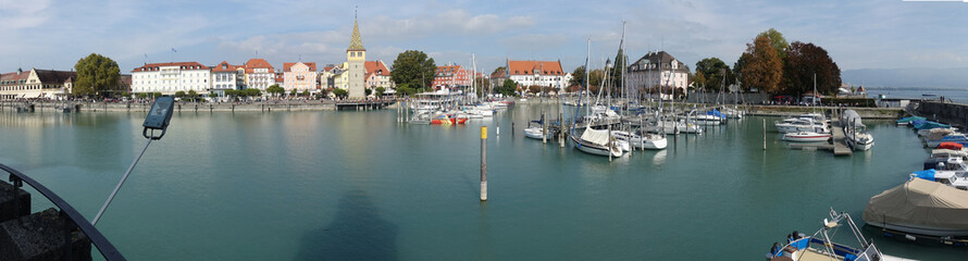 Poster - Panorama vom Lindauer Hafen