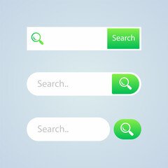 Poster - Search bar vector design element. Set of search bar boxes. user interface (UI) elements. Vector illustration