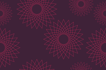 Wall Mural - seamless, abstract background pattern made with repetitive, geometric lines in flower abstraction. m